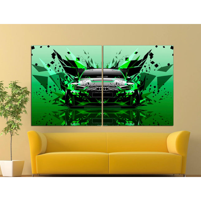 Black audi Canvas audi Sports car print Car guy gift