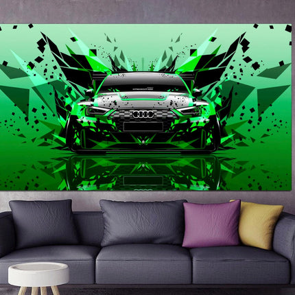 Black audi Canvas audi Sports car print Car guy gift