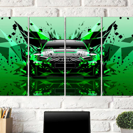 Black audi Canvas audi Sports car print Car guy gift