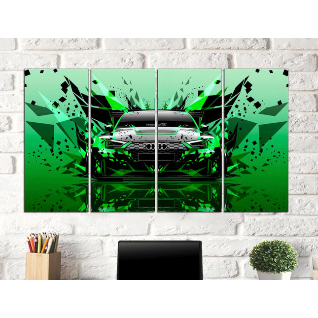 Black audi Canvas audi Sports car print Car guy gift