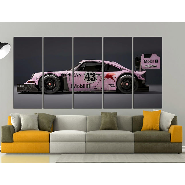 Porsche poster White porsche Car art Pink porsche