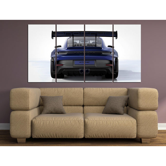 Porsche poster White porsche Car art