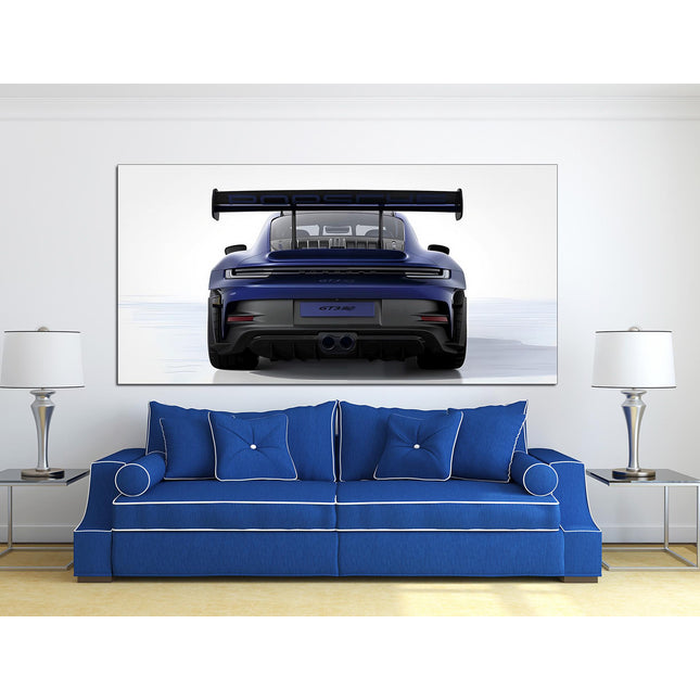 Porsche poster White porsche Car art
