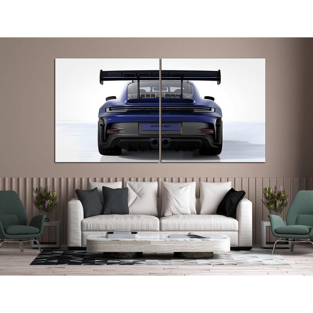 Porsche poster White porsche Car art