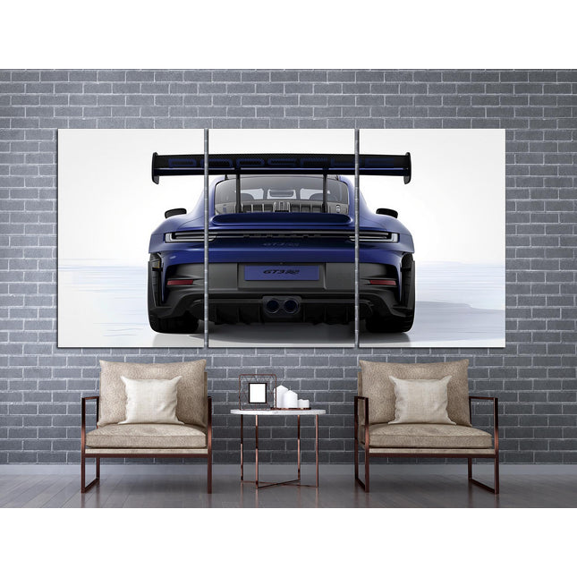 Porsche poster White porsche Car art