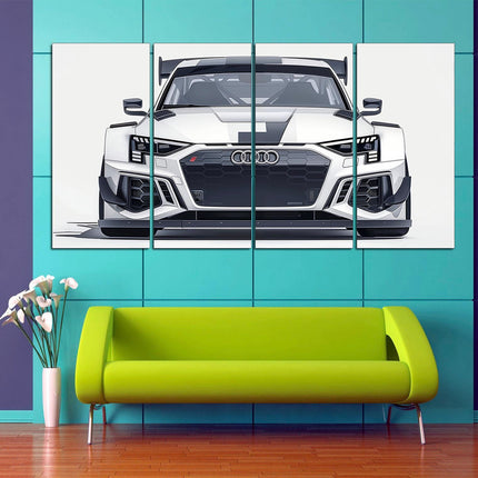 Black audi Canvas audi Sports car print Car guy gift