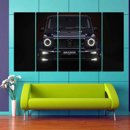Gift for a boy Automotive art Black Mercedes