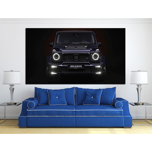 Gift for a boy Automotive art Black Mercedes
