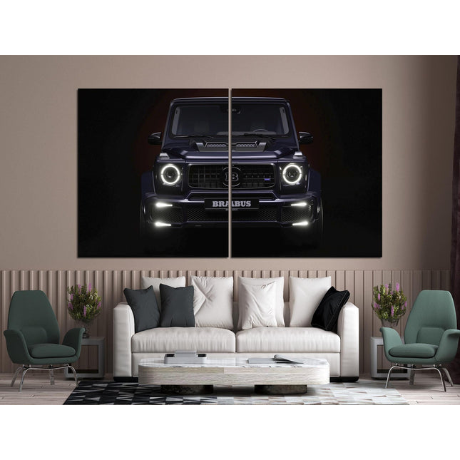 Gift for a boy Automotive art Black Mercedes