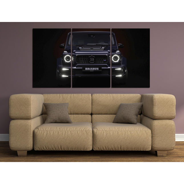 Gift for a boy Automotive art Black Mercedes