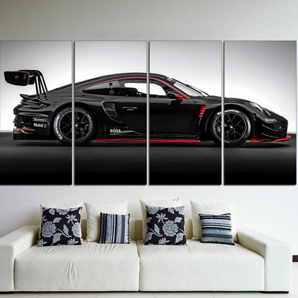 Porsche poster White porsche Car art Black porsche