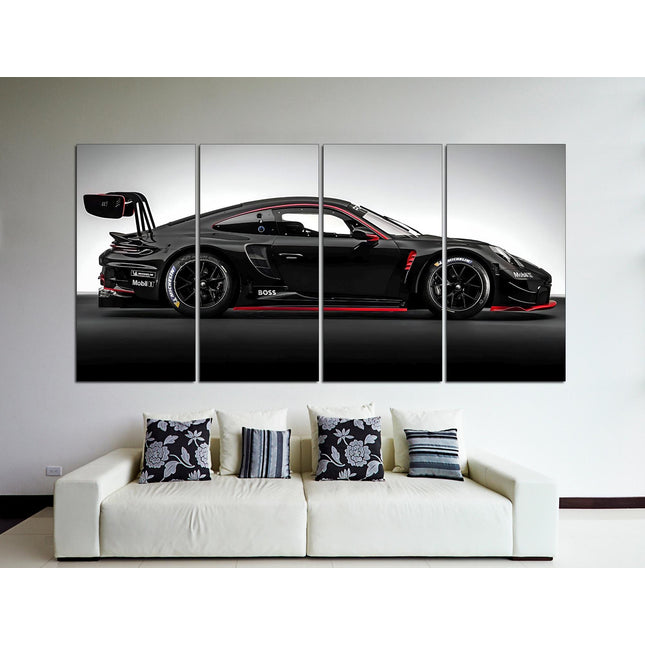Porsche poster White porsche Car art Black porsche