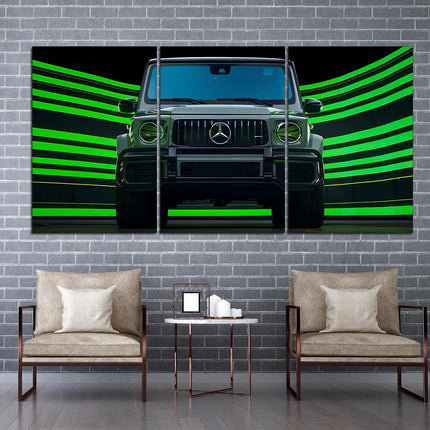 Gift for a boy Automotive art Black Mercedes