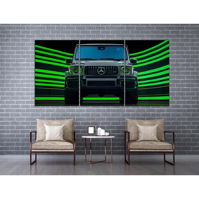 Gift for a boy Automotive art Black Mercedes