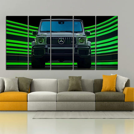 Gift for a boy Automotive art Black Mercedes