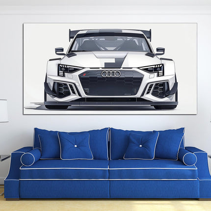 Black audi Canvas audi Sports car print Car guy gift