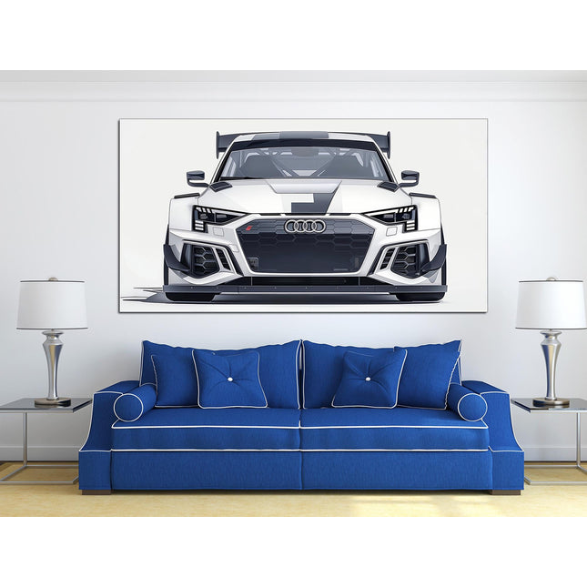 Black audi Canvas audi Sports car print Car guy gift