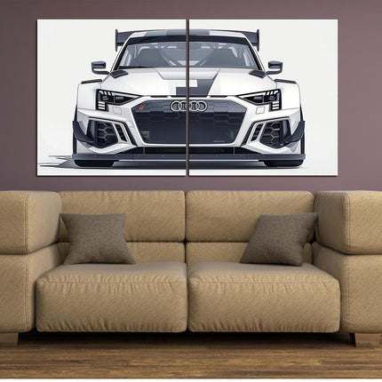 Black audi Canvas audi Sports car print Car guy gift