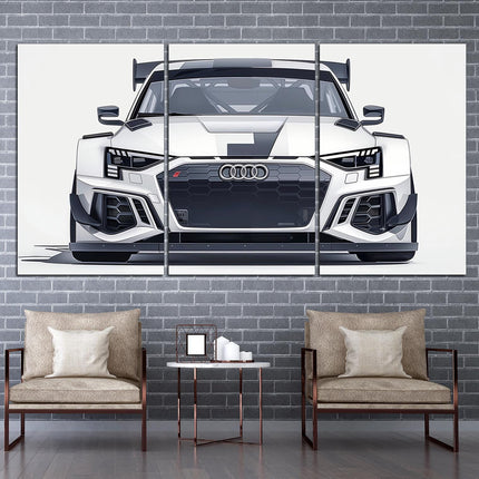 Black audi Canvas audi Sports car print Car guy gift