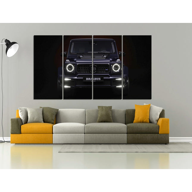 Gift for a boy Automotive art Black Mercedes