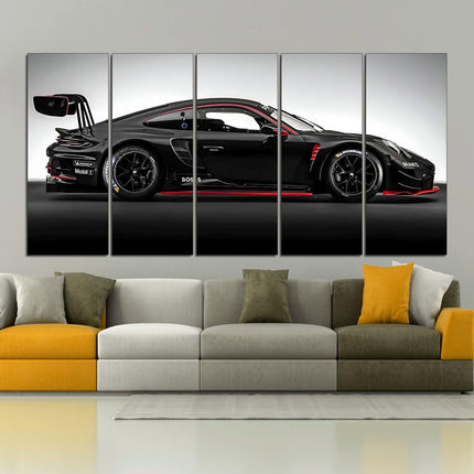 Porsche poster White porsche Car art Black porsche