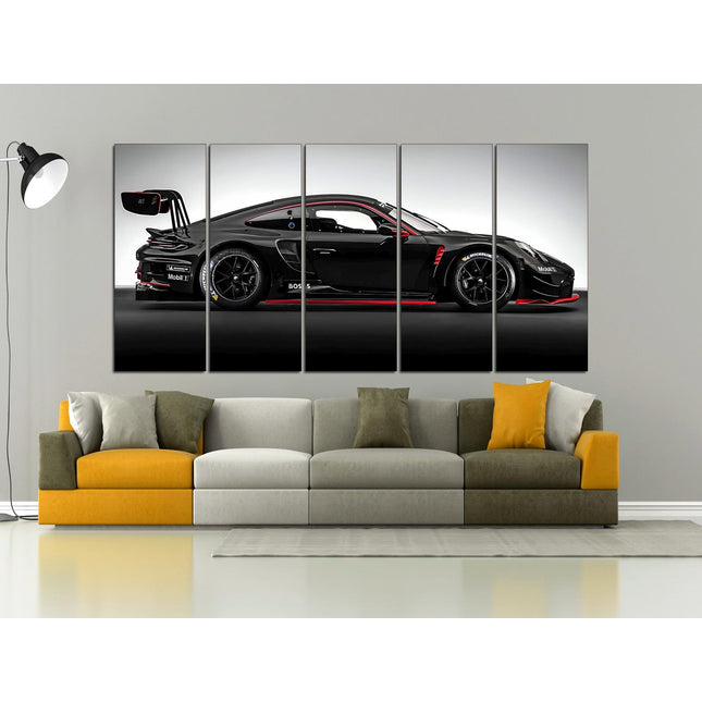 Porsche poster White porsche Car art Black porsche