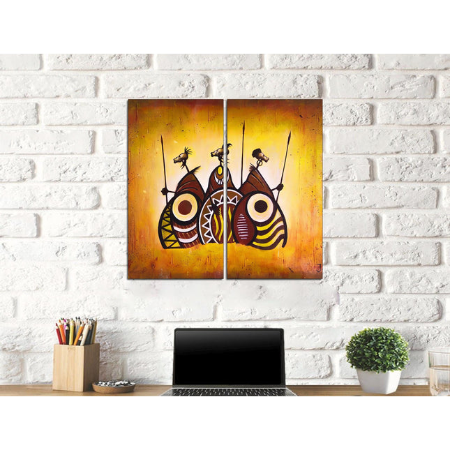 African american with flowers Abstract african art
