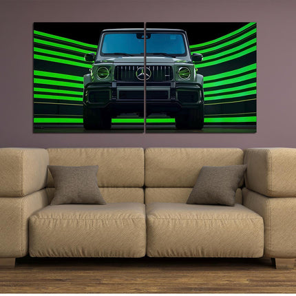 Gift for a boy Automotive art Black Mercedes