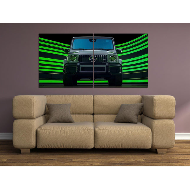 Gift for a boy Automotive art Black Mercedes