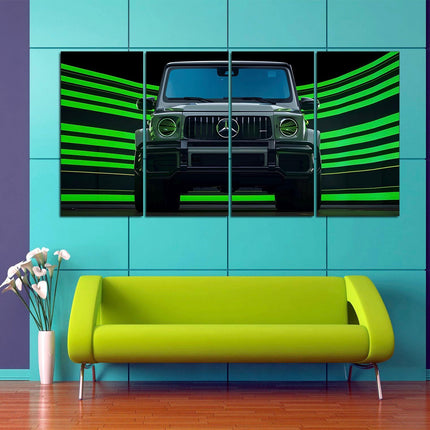 Gift for a boy Automotive art Black Mercedes