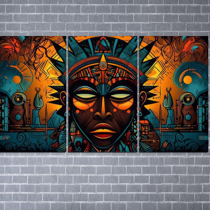 African wall art Ethnic canvas African woman art Abstract wall canvas
