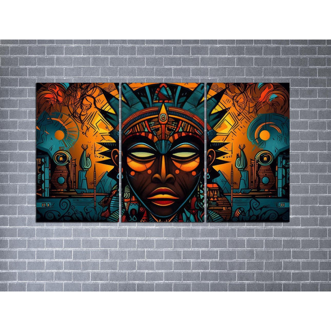 African wall art Ethnic canvas African woman art Abstract wall canvas