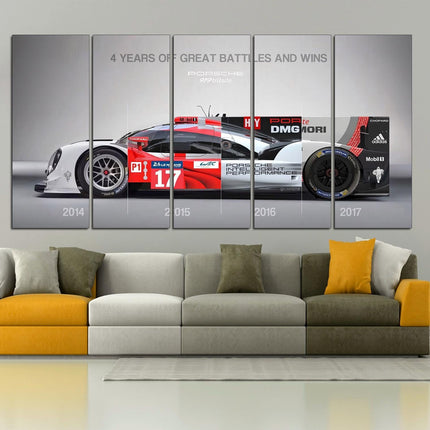 Porsche poster White porsche Car art