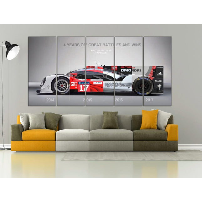 Porsche poster White porsche Car art