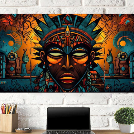 African wall art Ethnic canvas African woman art Abstract wall canvas