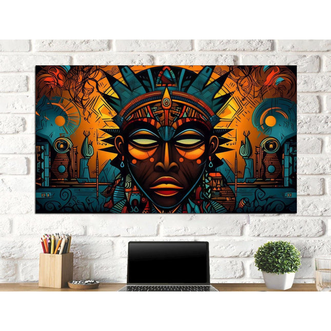 African wall art Ethnic canvas African woman art Abstract wall canvas