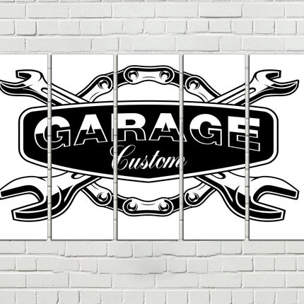 Car art Automotive art Painting in garage