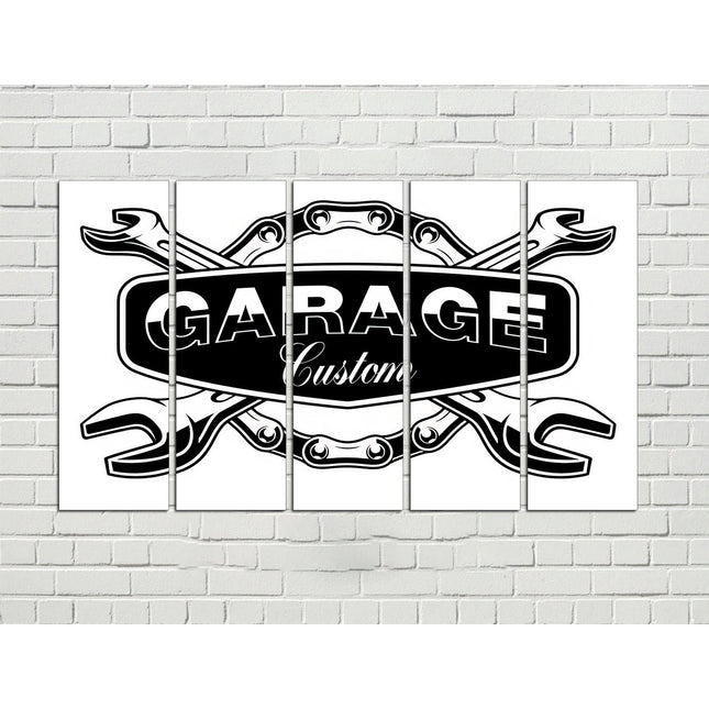 Car art Automotive art Painting in garage
