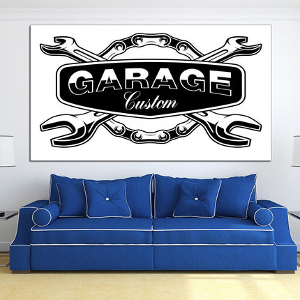 Car art Automotive art Painting in garage