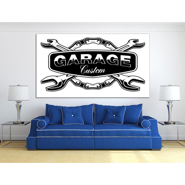 Car art Automotive art Painting in garage