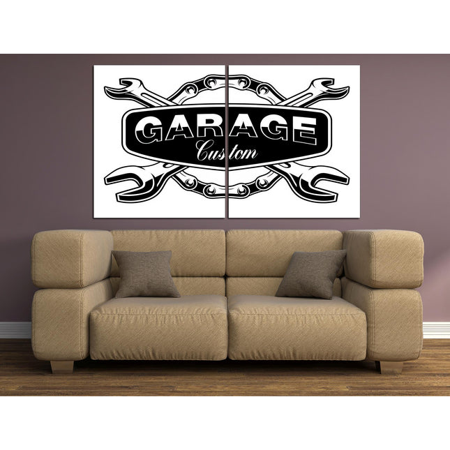 Car art Automotive art Painting in garage