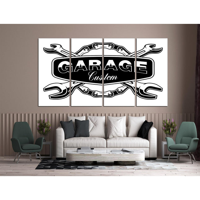 Car art Automotive art Painting in garage
