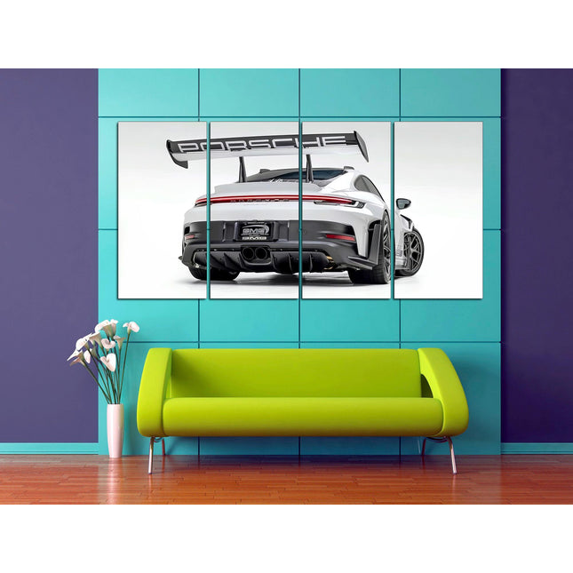 Porsche poster White porsche Car art