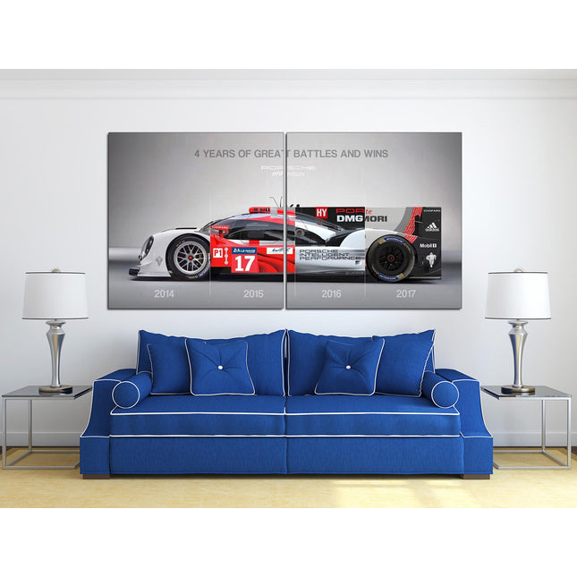 Porsche poster White porsche Car art
