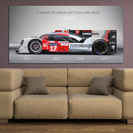 Porsche poster White porsche Car art
