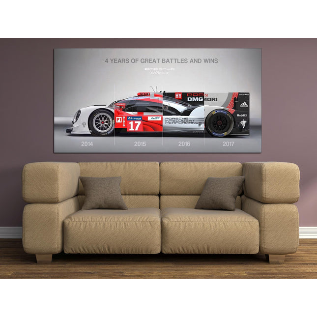 Porsche poster White porsche Car art