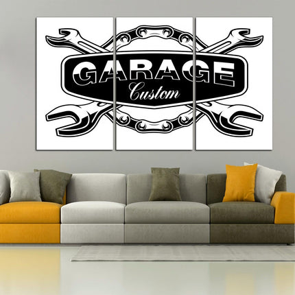 Car art Automotive art Painting in garage