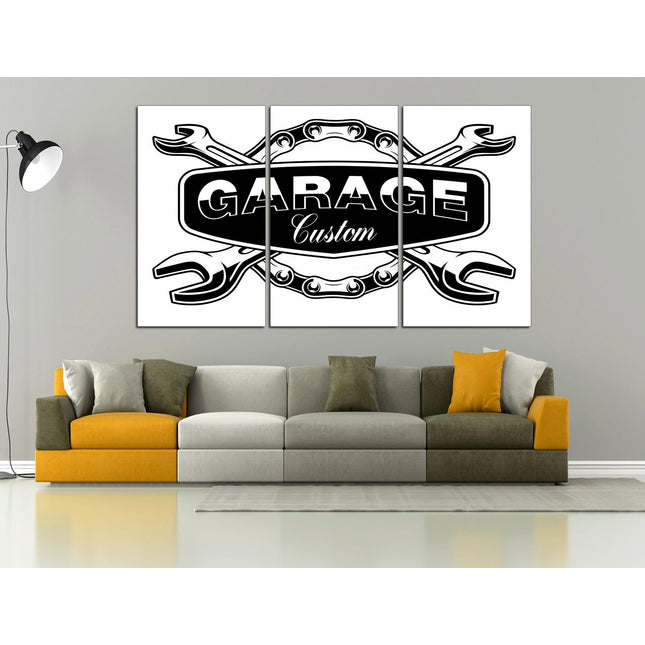 Car art Automotive art Painting in garage
